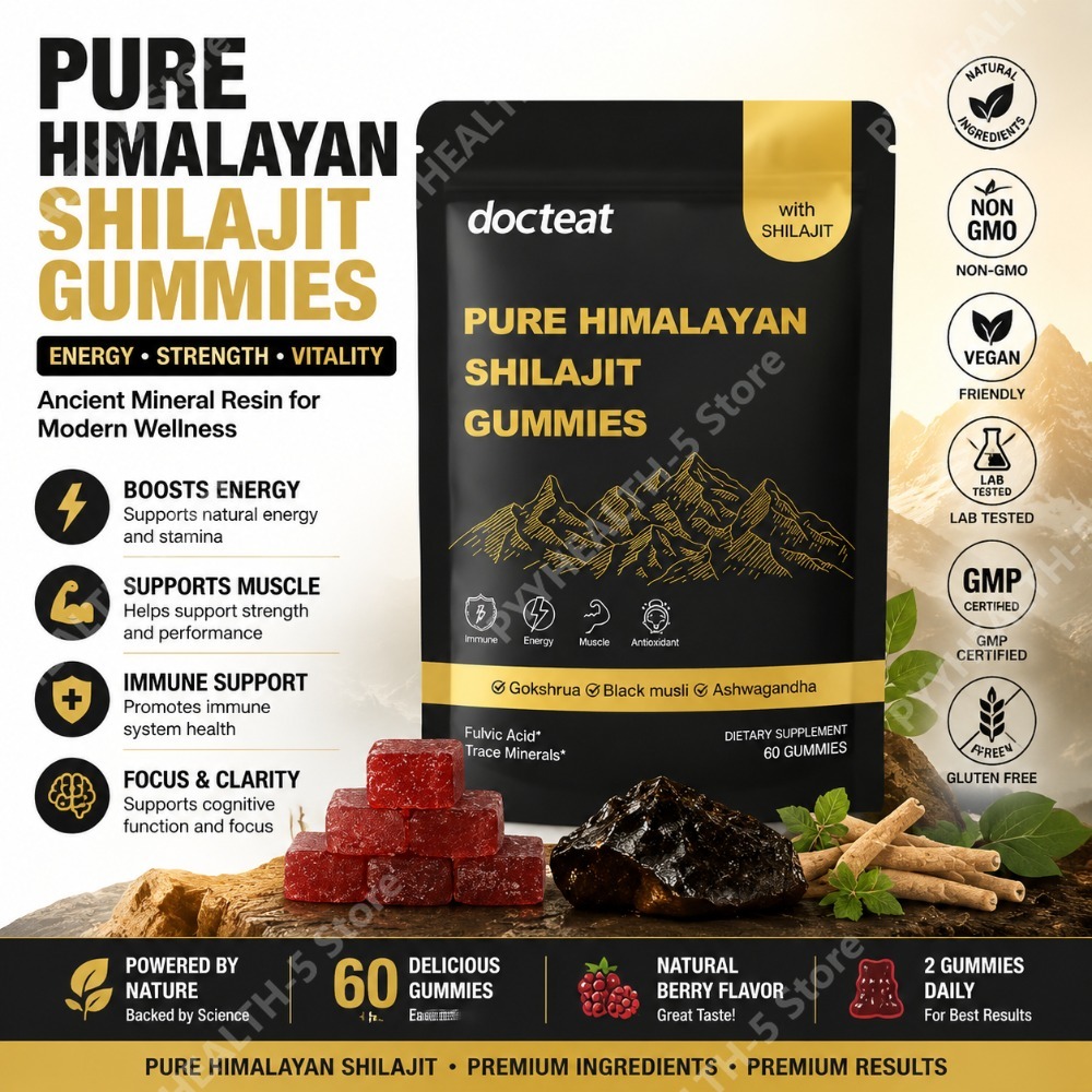 Herbal Wellness For You - Docteat Saf Himalaya Şilajit Jelibonları, Aşvaganda