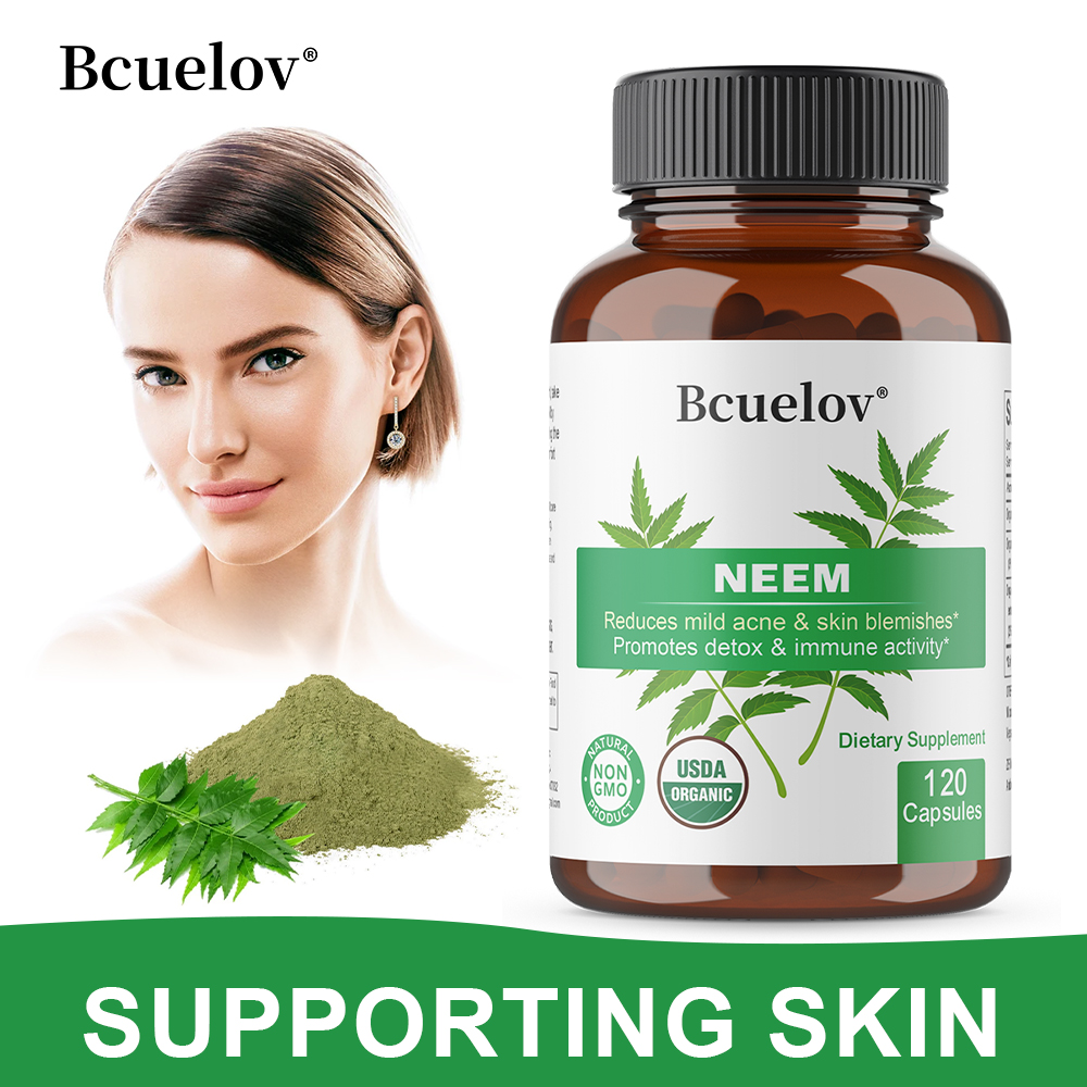 Herbal Wellness For You - Organik Neem Yaprağı Kapsülleri, Berrak Cilt,