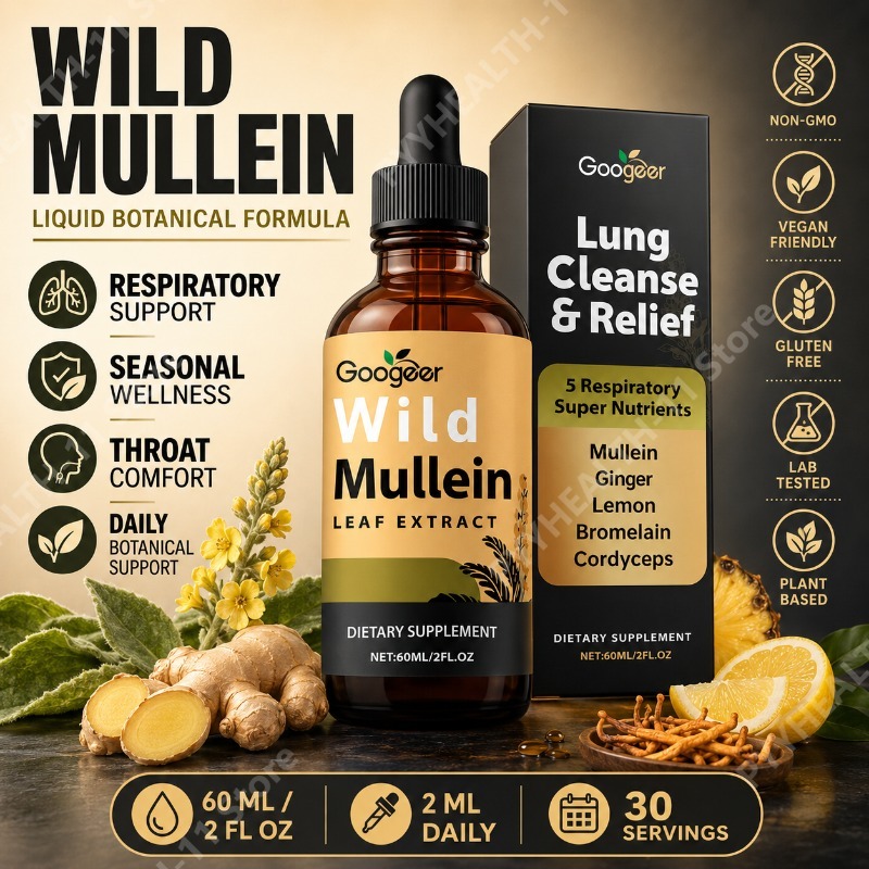 Herbal Wellness For You - Mullein Sıvı Damlaları Bitkisel Karışım Zencefil