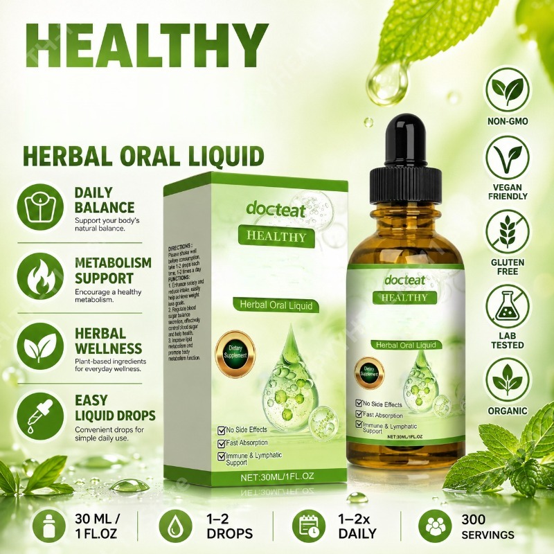 Herbal Wellness Liquid - Nane Yaprağı Ekstresi ve B1 Vitamini