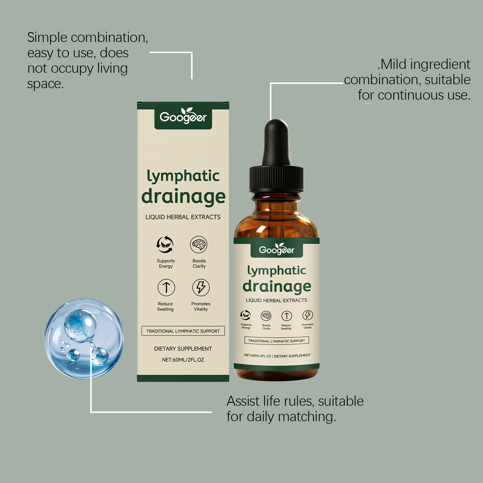 Lenf Drenaj Damlaları 11'i 1 A - Herbal Wellness Liquid incelemesi ve fiyatı
