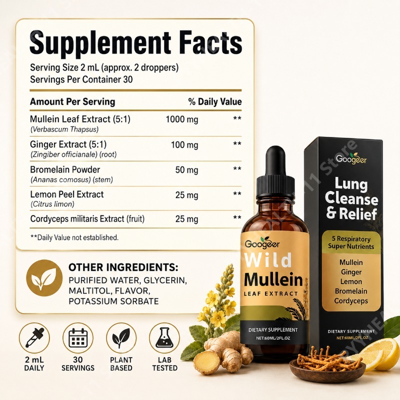 Mullein Sıvı Damlaları Bitkise - Herbal Wellness For You incelemesi ve fiyatı